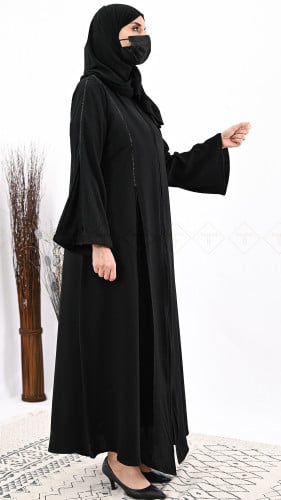 عباية نصف كلوش بكرستال