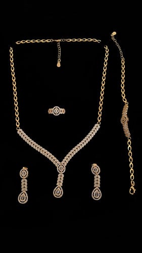 طقم مطلي بديل الذهب
