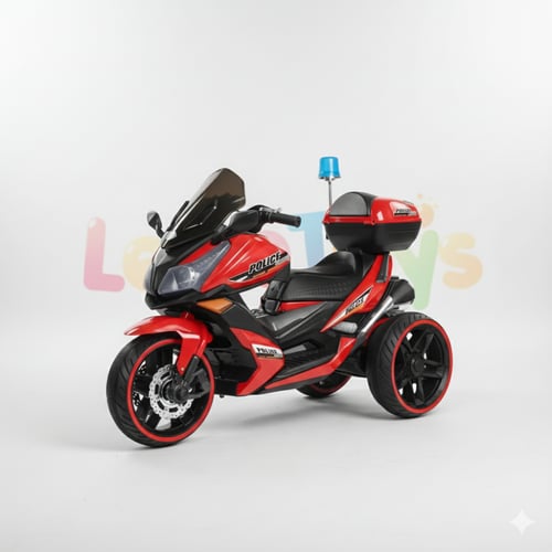 دباب شرطة للأطفال كهربائي بثلاث عجلات 12V بمحركين...