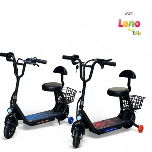 سكوتر كهربائي ميني 36 فولت، سلة خلفية، عجلتين ساند...