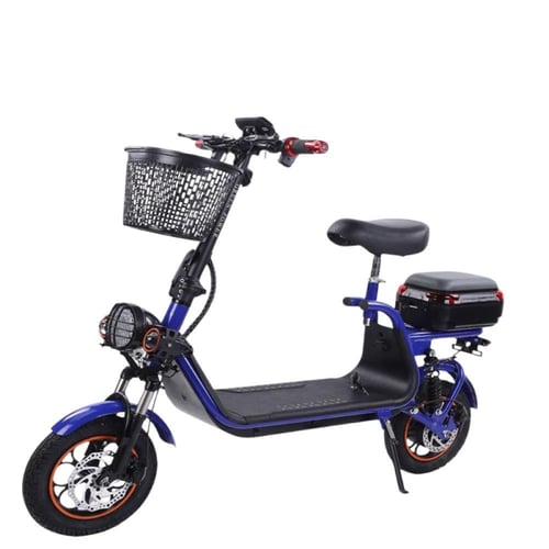 سكوتر كهربائي أبو سلة الملون 2025 مع مقعد وسلة أما...