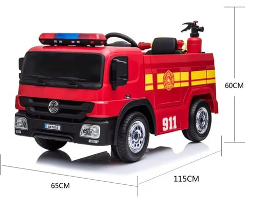 سيارة المطافي الكهربائية مع خوذة و رشاش موية