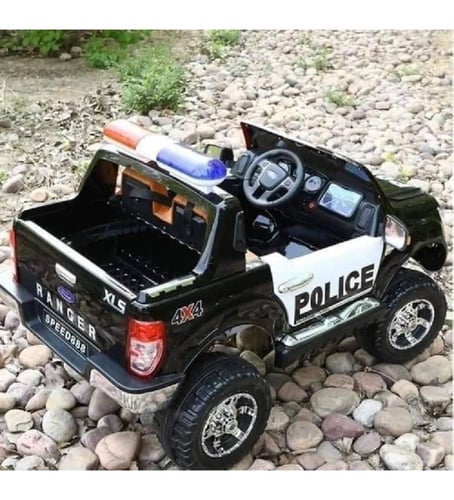 سيارة اطفال شرطة كهربائية بحجم كبير مقعدين من لينو...
