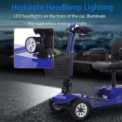 سكوتر كهربائي 4 عجلات قابل للطي | مثالي لكبار السن...