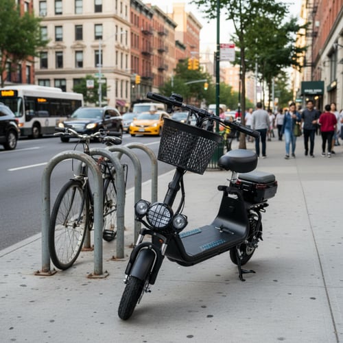 سكوتر كهربائي أبو سلة الملون 2025 مع مقعد وسلة أما...