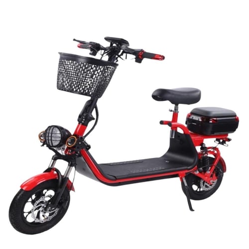 سكوتر كهربائي أبو سلة الملون 2025 مع مقعد وسلة أما...