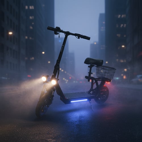 سكوتر كهربائي بسله 48 فولت - بطارية 13000 مللي أمب...