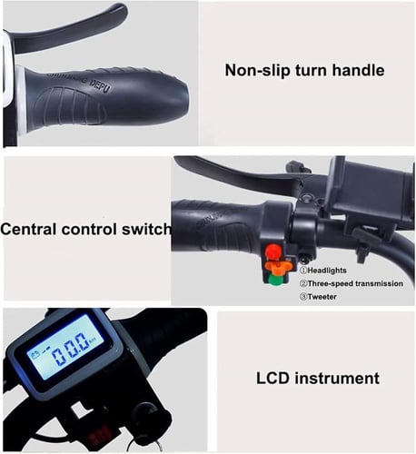 سكوتر كهربائي ثلاث مقاعد لكبار السن والبالغين – ثل...