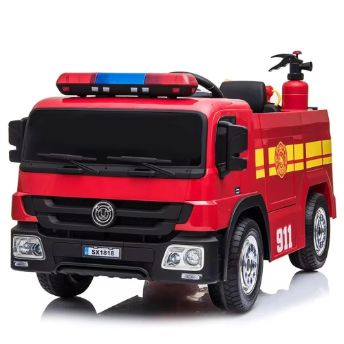 سيارة المطافي الكهربائية مع خوذة و رشاش موية