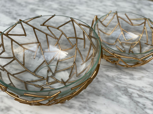 Gold sticks bowls 2 pcs