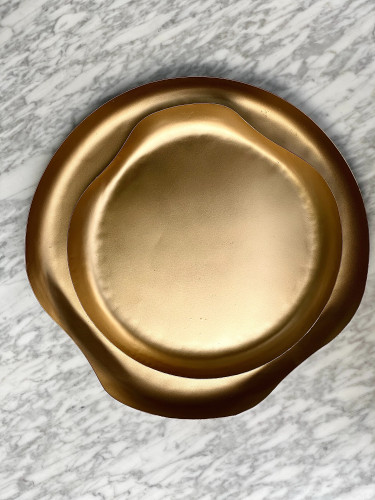 Borders gold and black tray 2 pcs 30cm,37cm