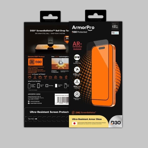حماية شاشة ايفون 17 برو ماكس ArmorPro D30 AR مضادة...