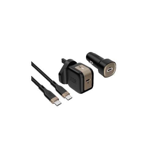 بكج جودا 3 في 1 (شاحن جداري 30W + شاحن سيارة 30W +...