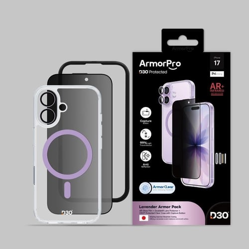 بكج Armorpro D30 (3 في 1) كفر ماج سيف بنفسجي + شاش...