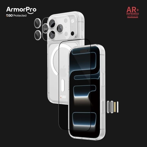 بكج ArmorPro (4 في 1) كفر ماج سيف شفاف + شاشة شفاف...