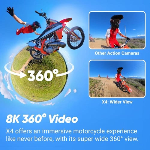 كاميرا Insta360 X5 باقة الأساسيات للتصوير المحيطي...