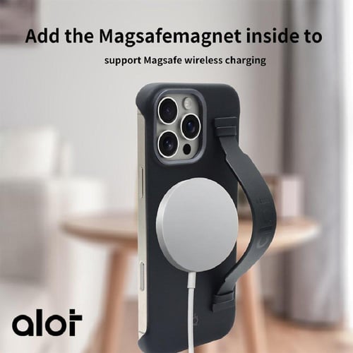 ألوت - كفر حماية ماج سيف مع مسكة مدمجة لآيفون 15 ب...