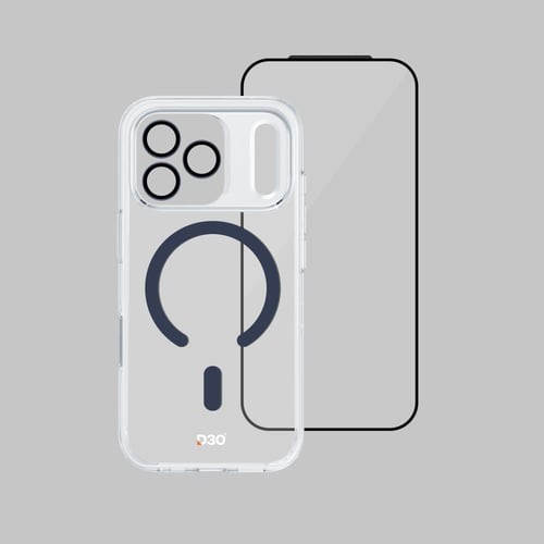 بكج Armorpro D30 (3 في 1) كفر ماج سيف أزرق + شاشة...