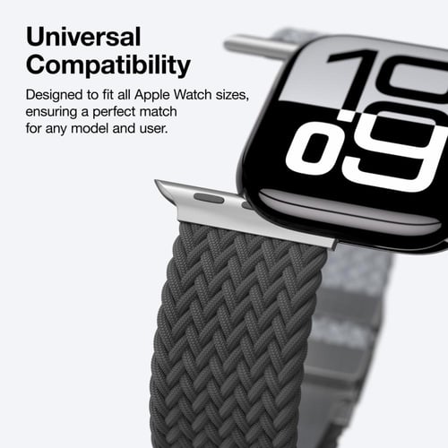 سير قماشي بقفل ستانلستيل - بنفسجي و ابيض