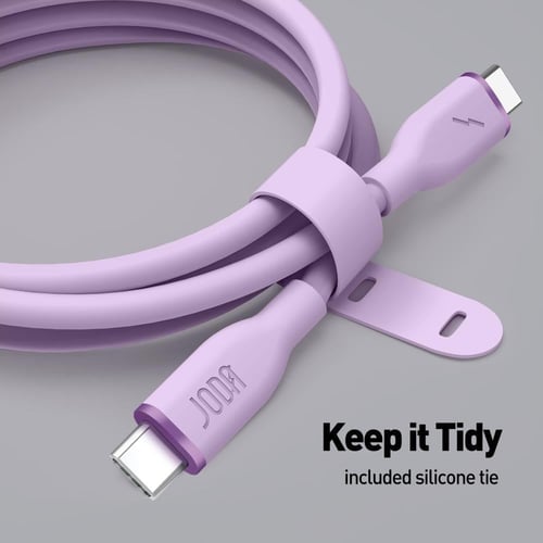 سلك شحن JODA سيليكون تايب سي إلى تايب سي 1 متر 60...