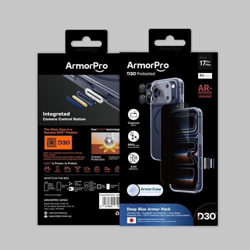 بكج ArmorPro (4 في 1) كفر ماج سيف أزرق + شاشة خصوص...