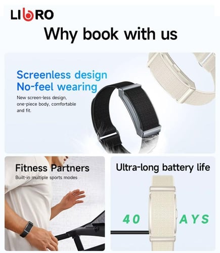 سوارة تتبع رياضية من ليبرو ابيض LIB-A150H / Beige
