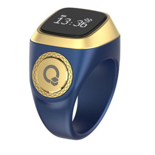 خاتم تسبيح ذكي الكتروني كحلي Zikr Ring Smart Tasbi...