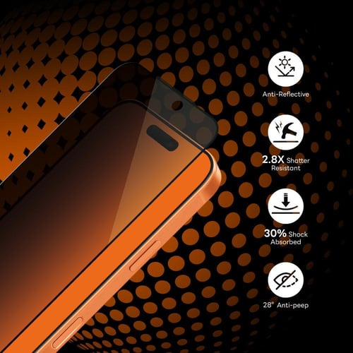 حماية شاشة ايفون 17 برو ArmorPro D30 AR - خصوصية