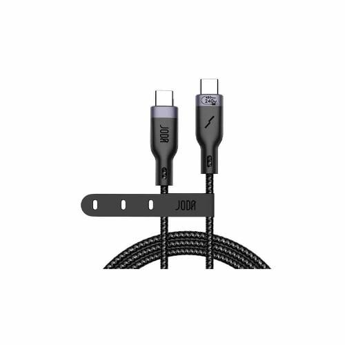 سلك شحن JODA فايبر تايب سي إلى تايب سي بطول 2 متر...