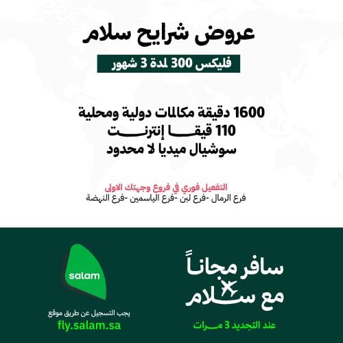 فليكس 300 لمدة 3 شهور