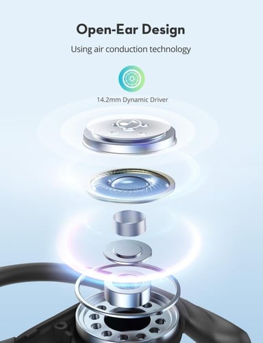 سماعة اذن راف باور لاسلكية - اسود