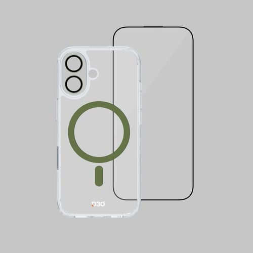 بكج Armorpro D30 (3 في 1) كفر ماج سيف أخضر + شاشة...