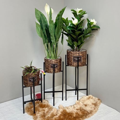 طقم مركن زرع 3 قطع ارجل حديد