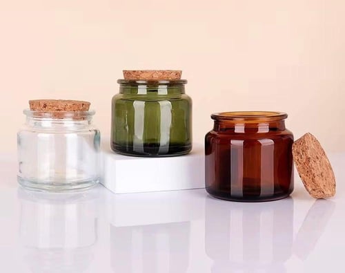 علبة زجاج ٢٠٠ مل بسدادة - اخضر
