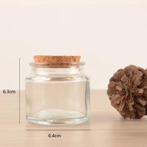 علبة زجاج ١٠٠ مل بسدادة - شفاف