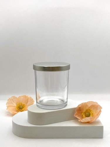 علبة زجاج - شفافة- وسط