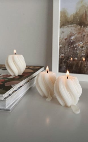 قالب سيلكون - شمعة الدوامه -3 احجام