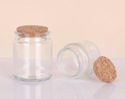 علبة زجاج ١٠٠ مل بسدادة - اخضر