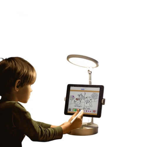 ستاند حامل ايباد بأضاءة مزدوجة الاصدار الثالث