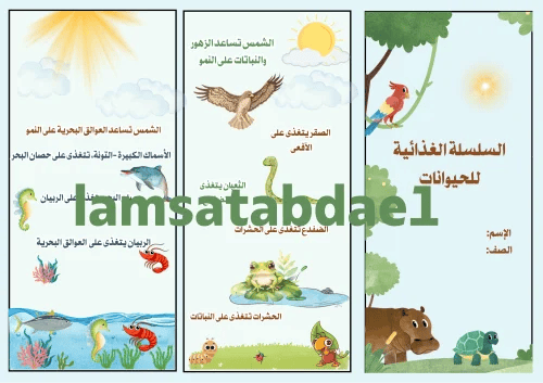 مطوية السلسلة الغذائية للحيوانات