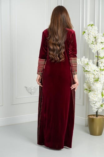 جلابيه مخمل تراثيه الابداع زرار