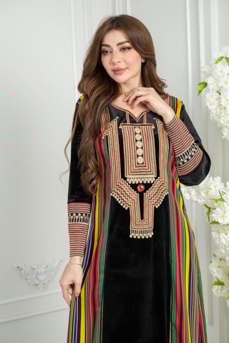 جلابية مخمل ثراثية ابداع