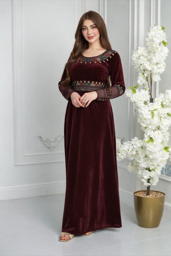 فستان مخمل تراثي ريفا