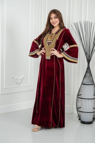 جلابيه مخمل تراثي قمه الابداع كم فرنسي