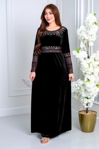 فستان مخمل تراثي ريفا