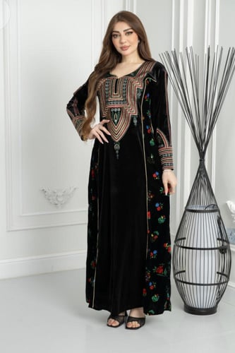 جلابيه مخمل تراثيه ست الحبايب