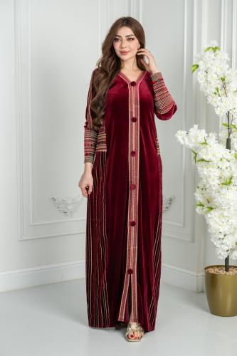 جلابيه مخمل تراثيه الابداع زرار