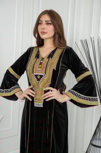 جلابيه مخمل تراثي قمه الابداع كم فرنسي