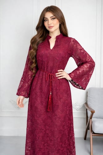 جلابيه كويتي دانتيل 2