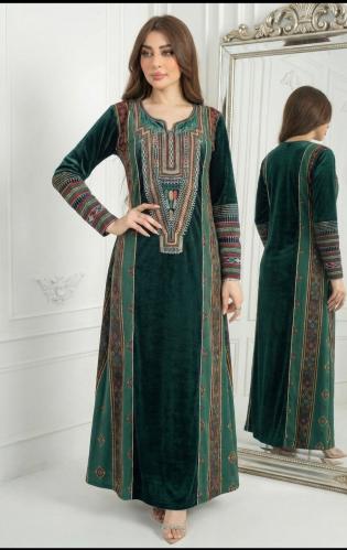 جلابيه مخمل تراثي اريج الوان